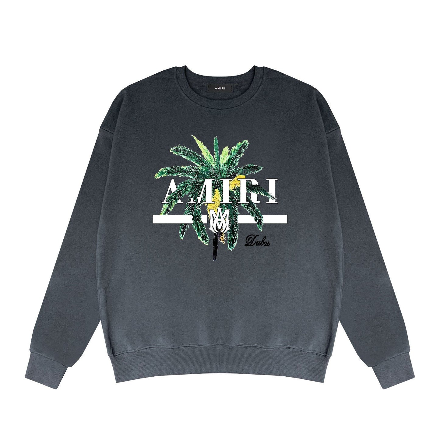 Amiri Long Sleeved Shirt Fashion Brand Crew Sweatshirts round Neck Sweater