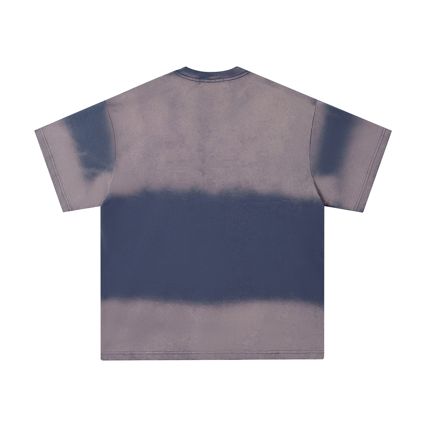 Hustle vintage summer retro gradual change of color washed old T-shirt