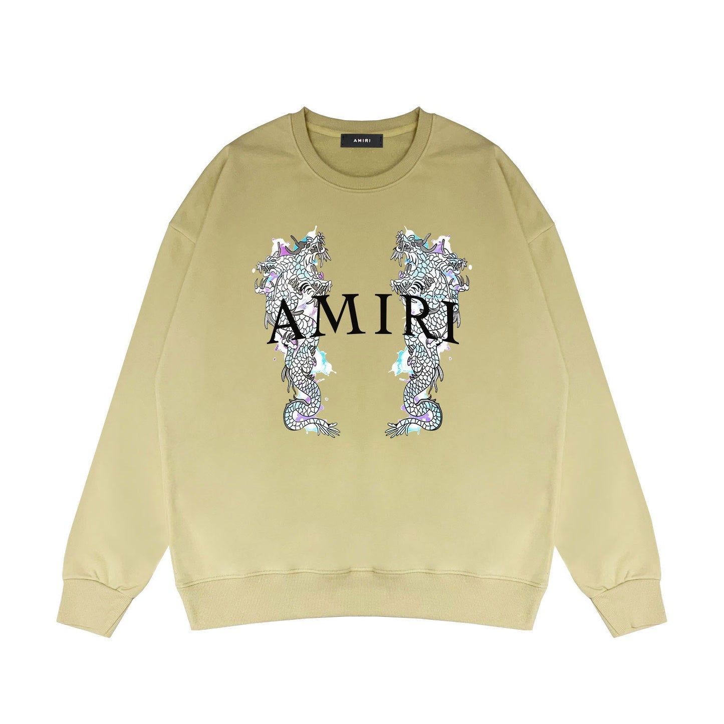 Amiri Long Sleeve Shirt Crew Sweatshirts Crew Neck Sweater