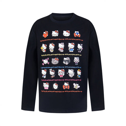 New York Hip Hop Style Long Sleeve T-Shirt Autumn Crew Neck Loose Casual Top