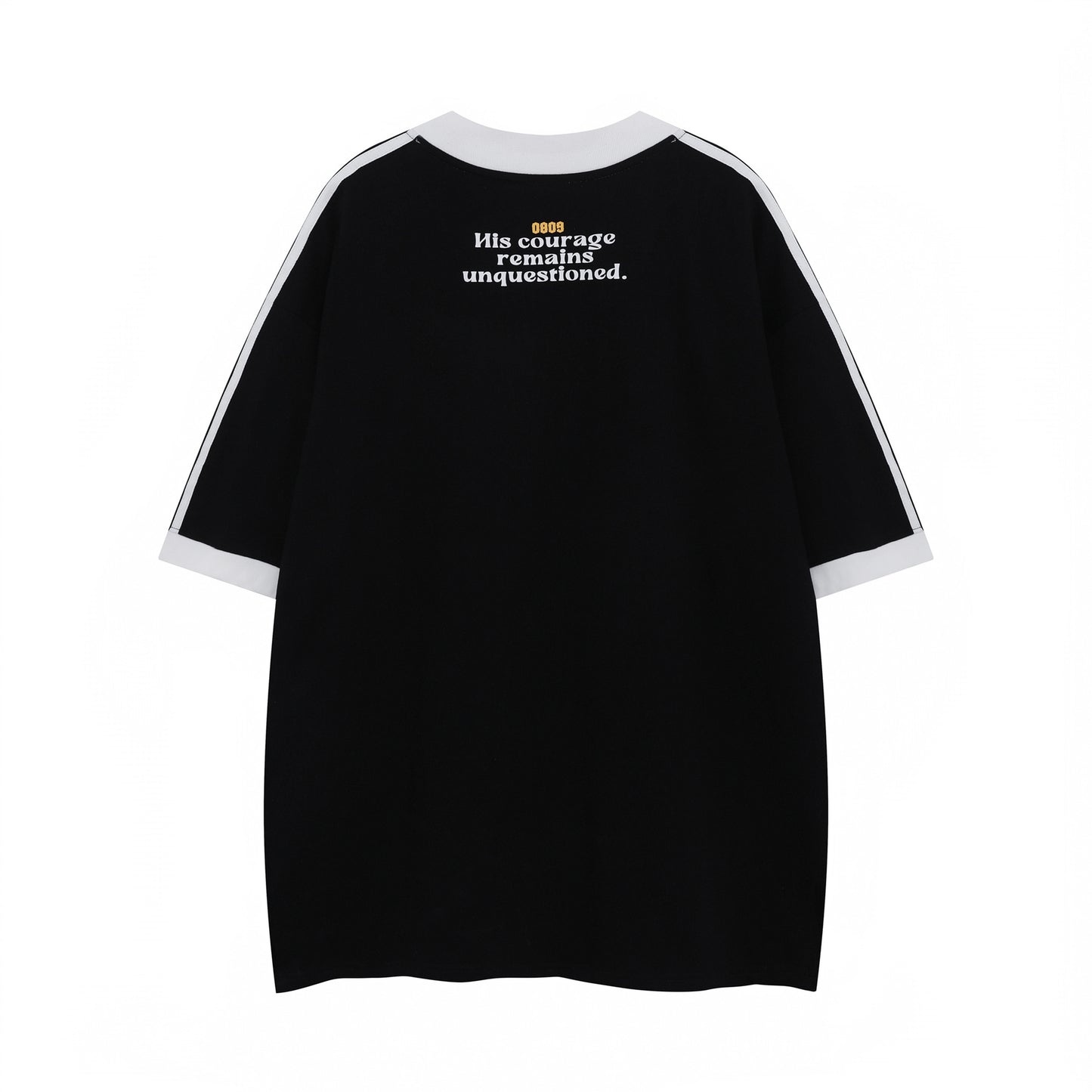 Camisetas streetwear Summer Vintage Baseball Collar Letter Casual Loose Short Sleeve T-Shirt