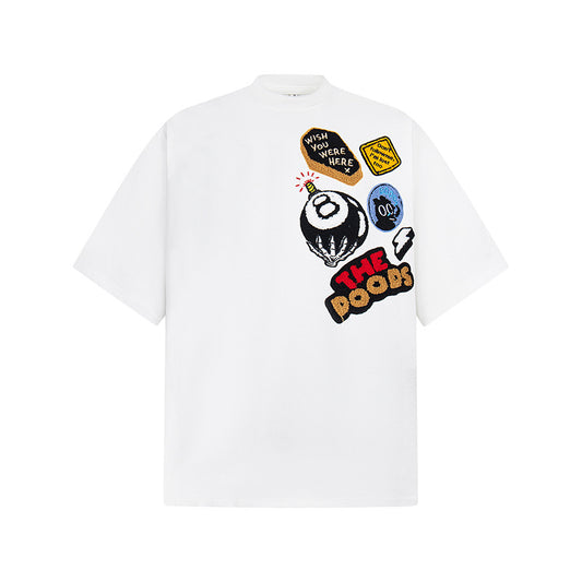 Hip Hop Clothes New York Embroidered T-Shirt Loose Short Sleeves