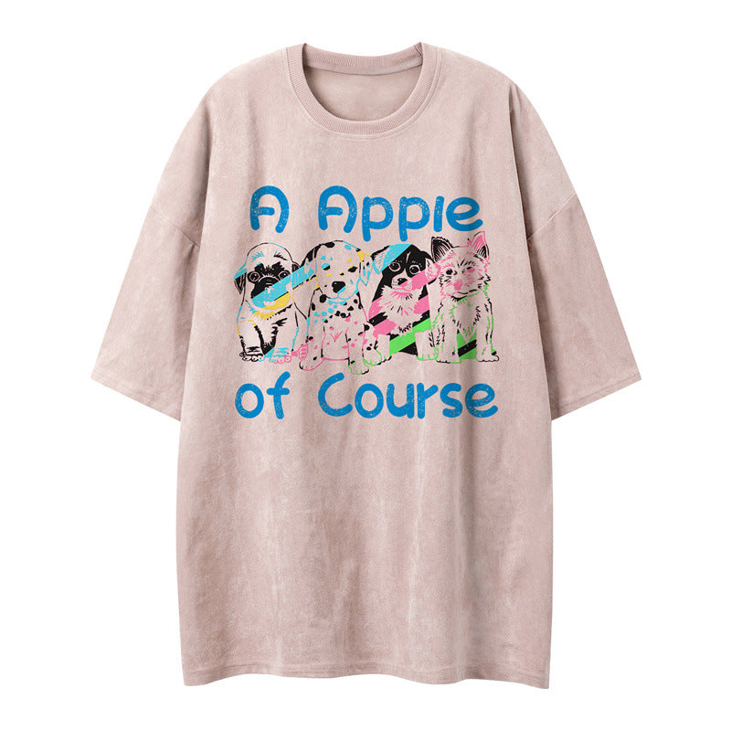 US drip outfits Summer Vintage Casual Loose Short Sleeve T-Shirts
