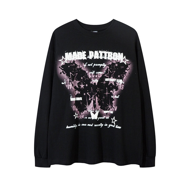 Marcas De Streetwear Vintage Crew Neck Long Sleeve T-Shirt