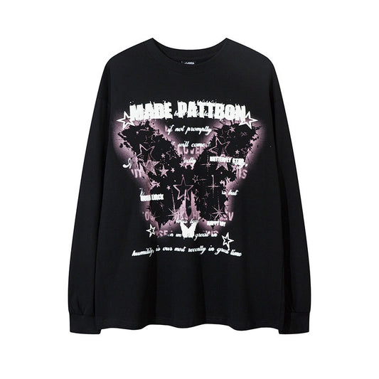Marcas De Streetwear Vintage Crew Neck Long Sleeve T-Shirt