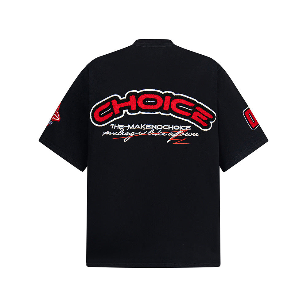 Hip Hop Clothes New York Vintage Cute Lamb Embroidered Short Sleeve T-Shirt Summer Oversize Casual Top