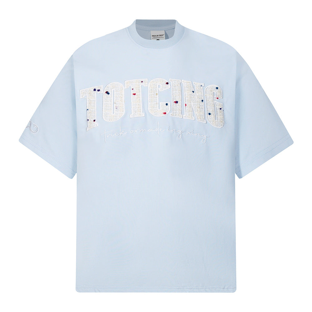 Hip Hop Clothes New York Vintage Embroidered Short Sleeve T-Shirt