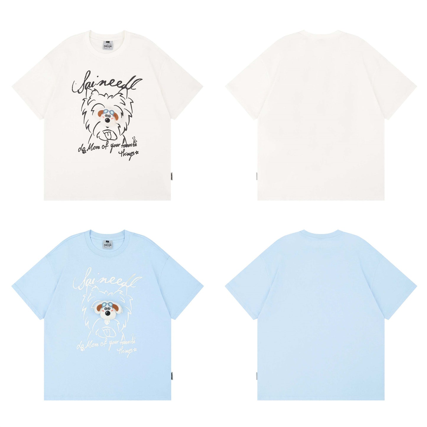 Distorted vintage short-sleeved t-shirt summer oversize casual top