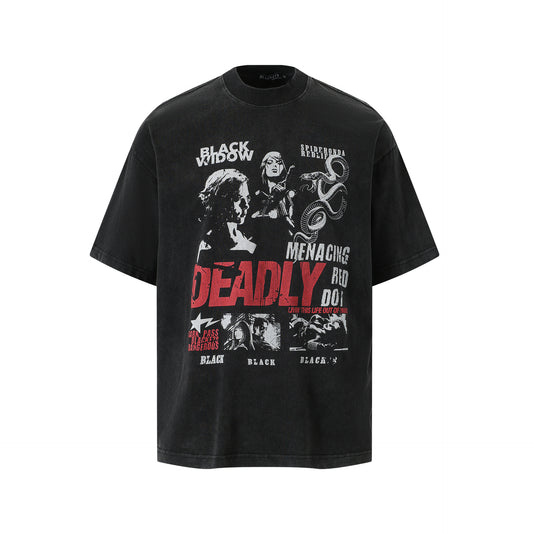 Hip hop clothing new york summer hip hop python t-shirt short sleeve