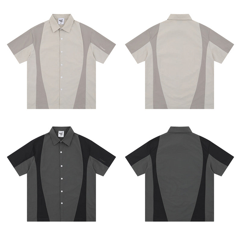 Hip Hop Shirts For Boys Lapel Shirt Short Sleeve, Summer T-Shirt