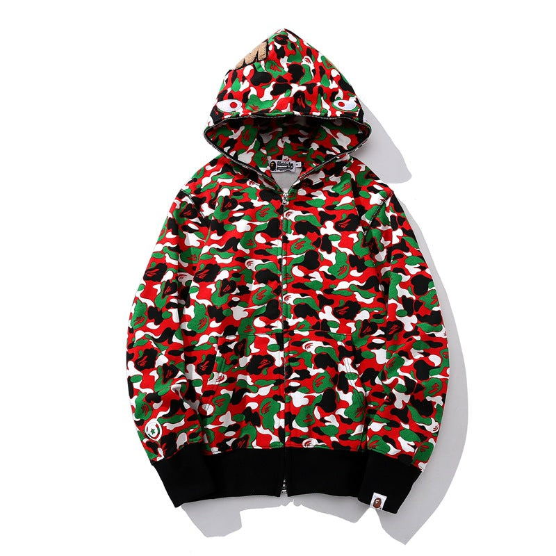 Ape Hoodie Limited Multi-Colour Camouflage Shark Sweater Hoodie Jacket
