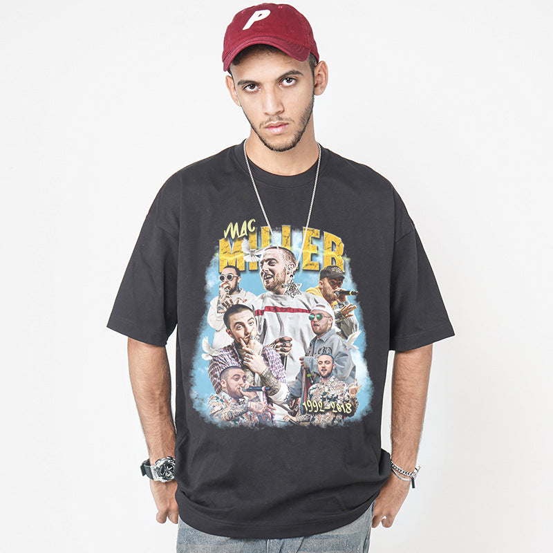 Cool t rapper mac miller hip hop singer print short sleeve t-shirt