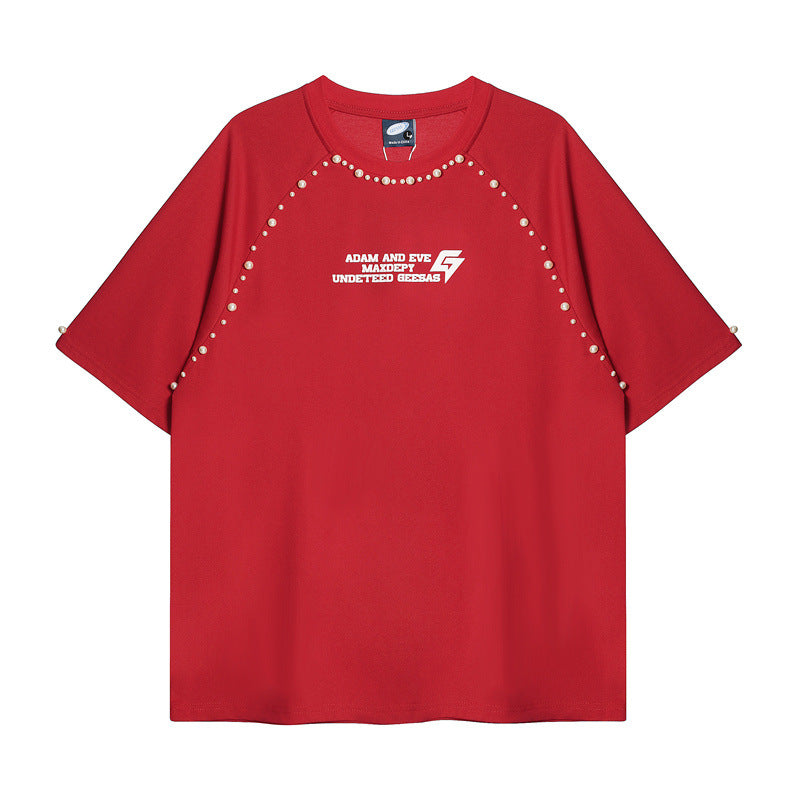US drip outfits Summer Vintage Casual Loose Short Sleeve T-Shirts