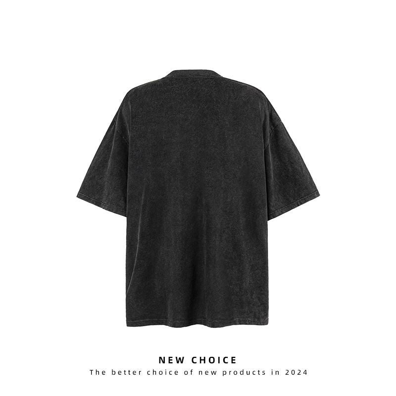 American vintage street T-shirt men's loose top