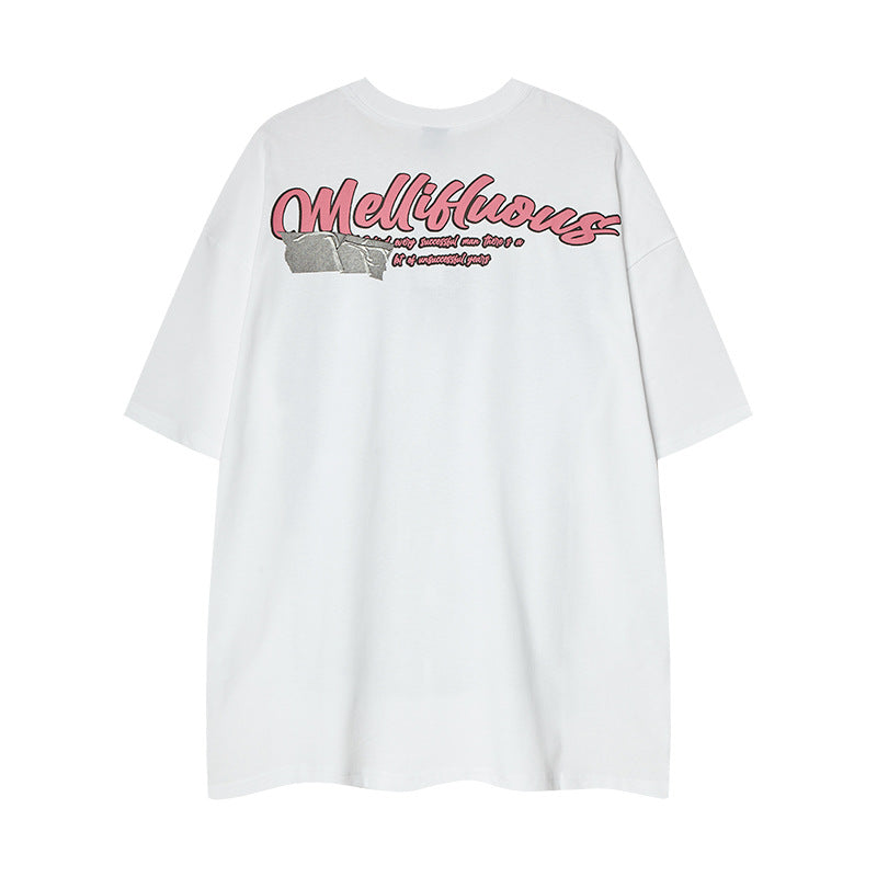 Nostalgia T Shirts Vintage Fun Cartoon Print Short Sleeve T-Shirt oversize