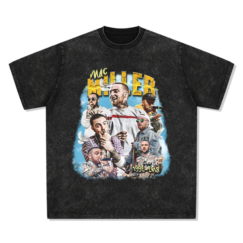 Cool t rapper mac miller hip hop singer print short sleeve t-shirt