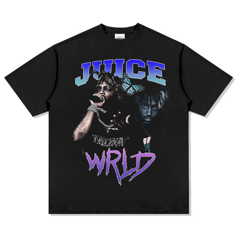 Cool t rapper hip hop rapper JUICE WRLD print short sleeve t-shirt VINTAGE