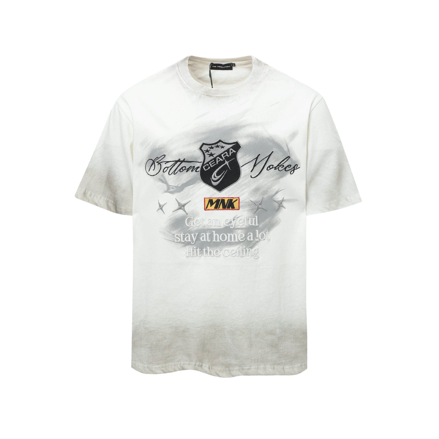 Hip hop clothing new york summer vintage embroidered shirt short sleeve