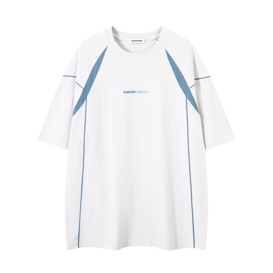 Distorted vintage casual short-sleeved t-shirt top