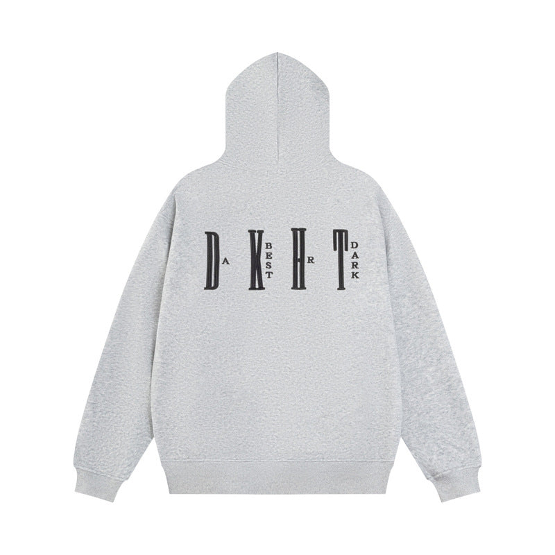 Streetwear Hoodie Letter Embroidered Hooded Sweater Fall Loose Hoodie