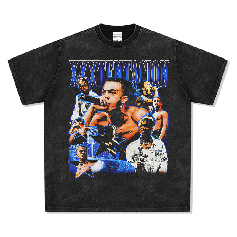 New york hip hop shop vintage hip hop XXXTENTACION print short sleeve t-shirt