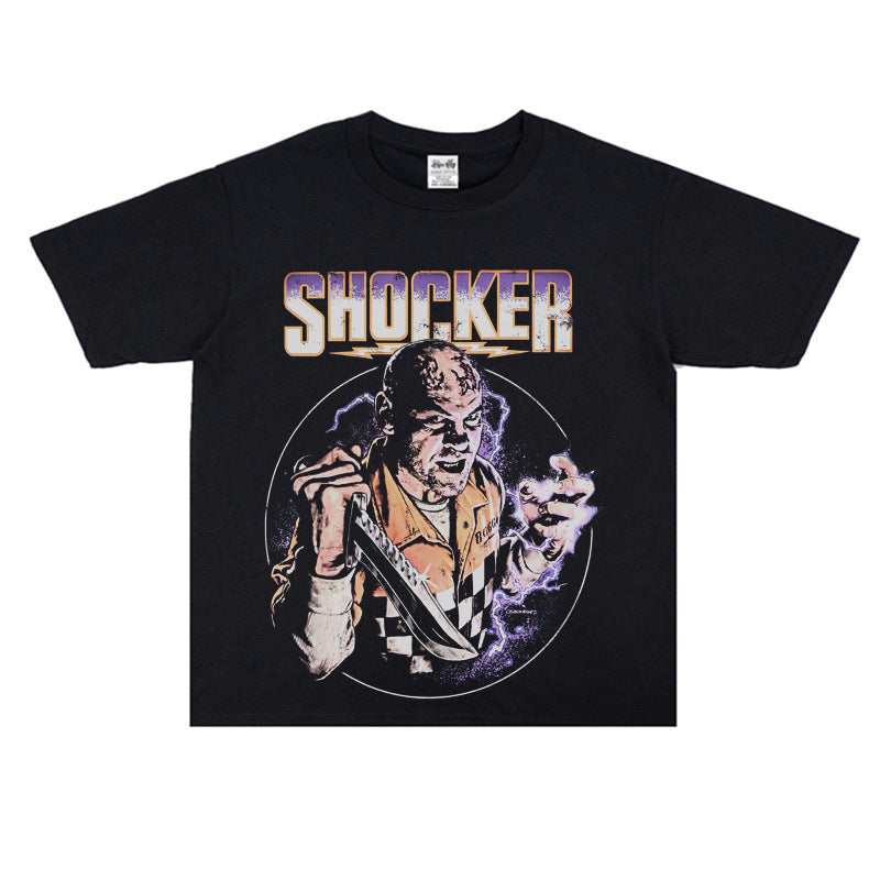 Film Star T Shirt Movie Old Ghost Electricity Experts Pure Cotton Loose Short Sleeve American Retro Trendy T-shirt