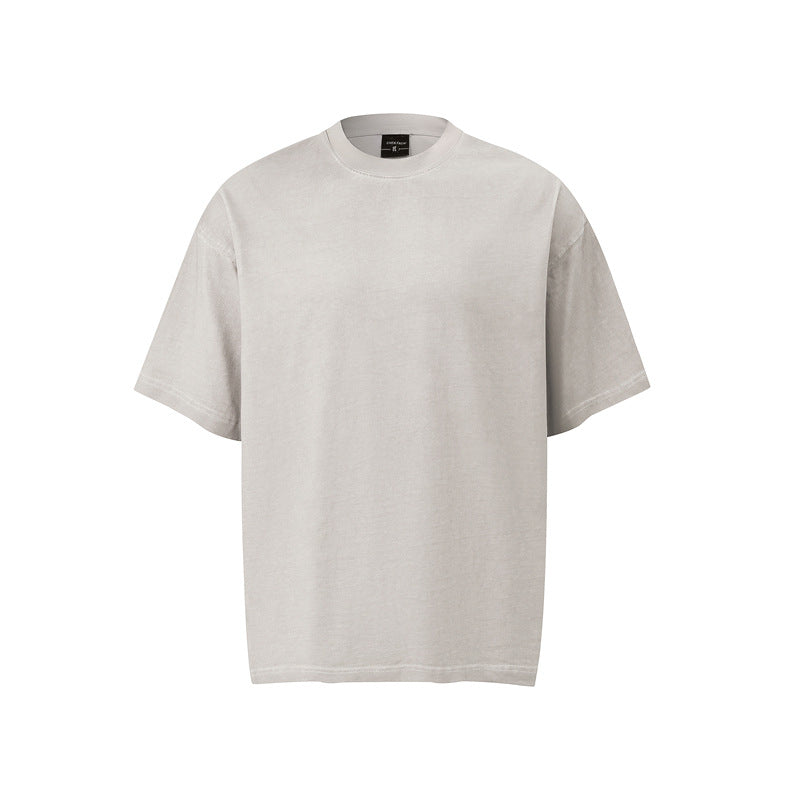 Hip hop clothing new york summer short sleeves retro washed old loose t-shirt