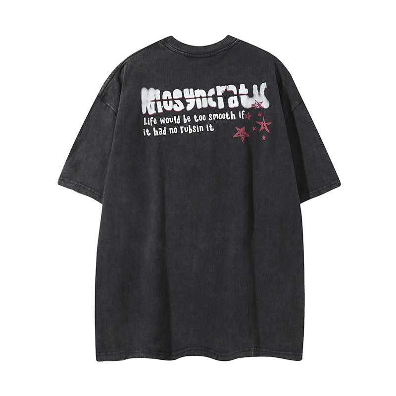 Nyc T Shirt Vintage Short Sleeve T-Shirt Summer Loose Casual Top