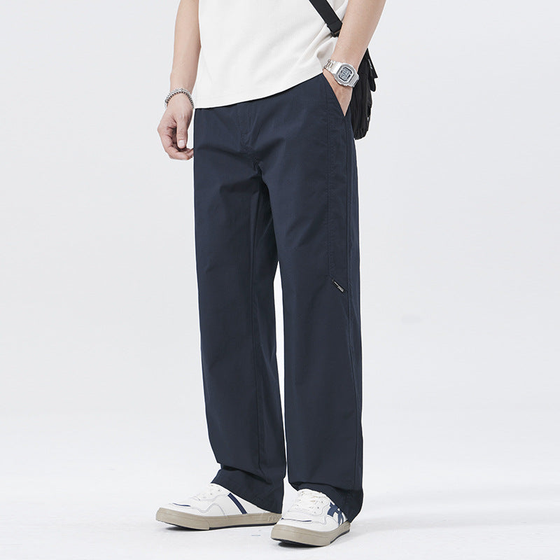 Men Casual Pants Spring Men's Wide Leg Straight Pants