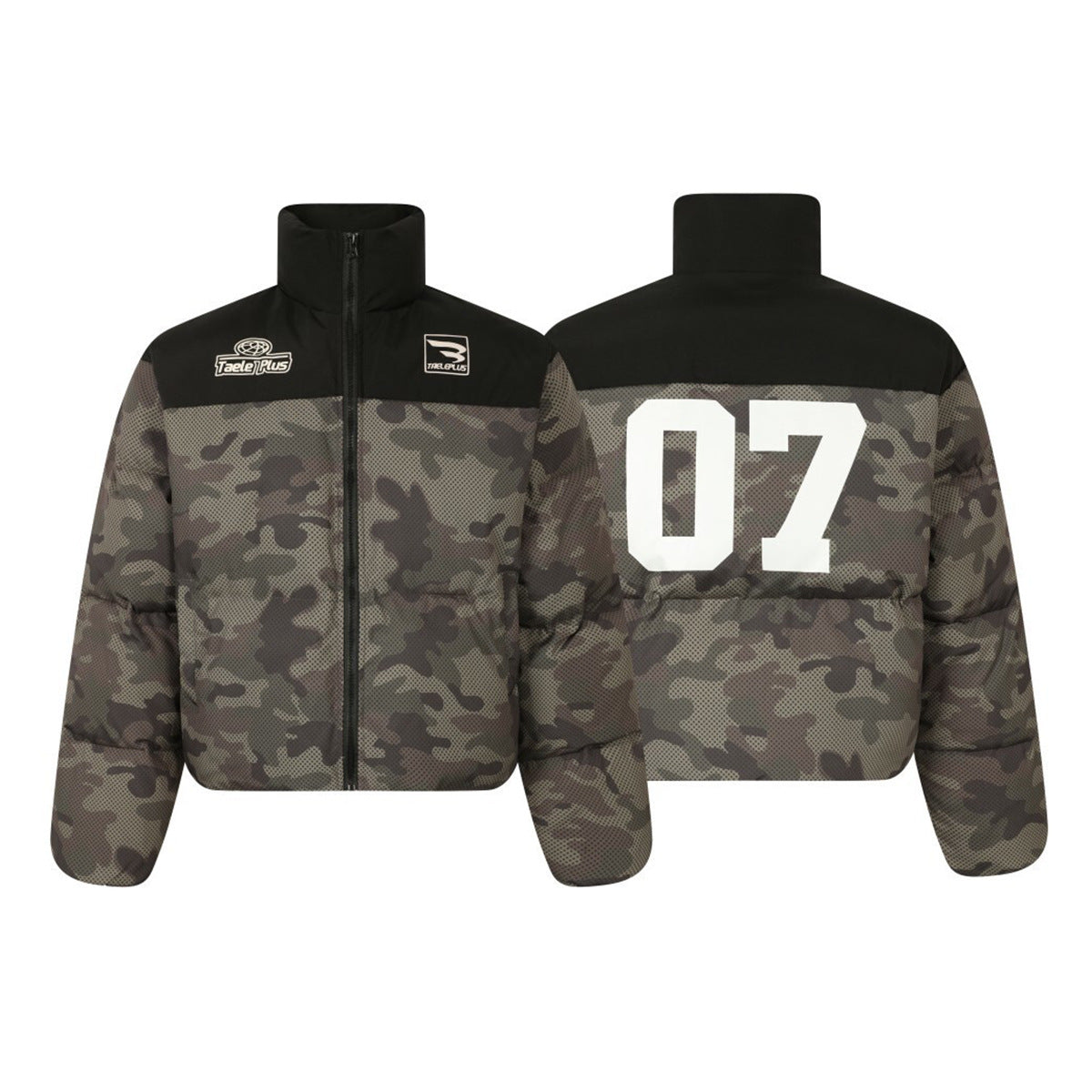Unisex Down Jacket Men's Winter Camo Thickened Bread Suit