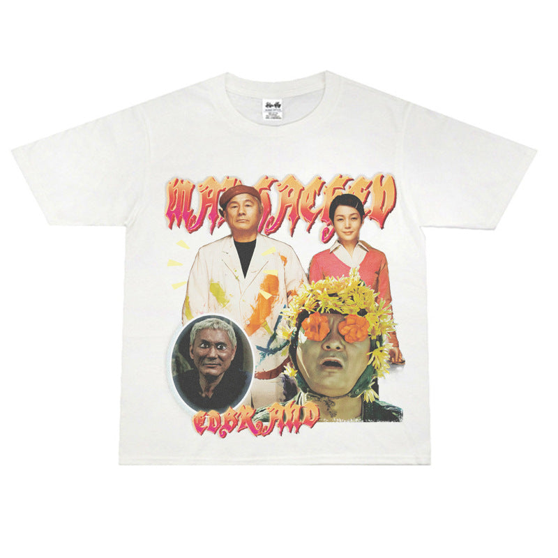 Film Star T Shirt Loose Heavy American Retro Street T-shirt