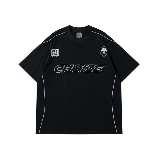 Racing oversized t shirt retro locomotive style t-shirt sweatshirt, short sleeve t-shirt