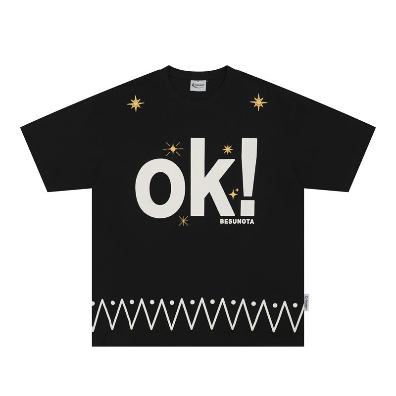 Camisetas streetwear Summer Vintage Hip Hop Casual Loose Short Sleeve T-Shirt
