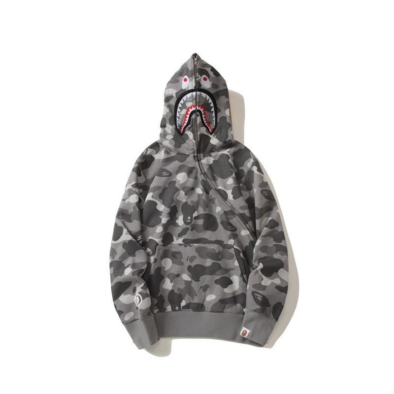 Ape Hoodie Zip Honeycomb Camo Kangaroo Pocket Sweater Pullover