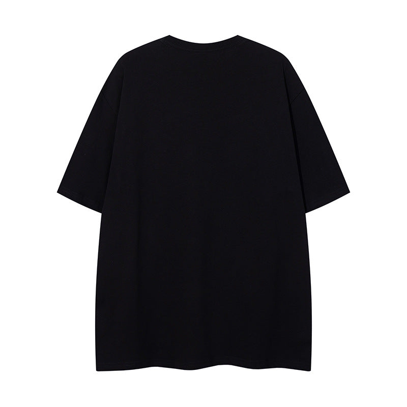 Distorted vintage short-sleeved t-shirt summer oversize casual top