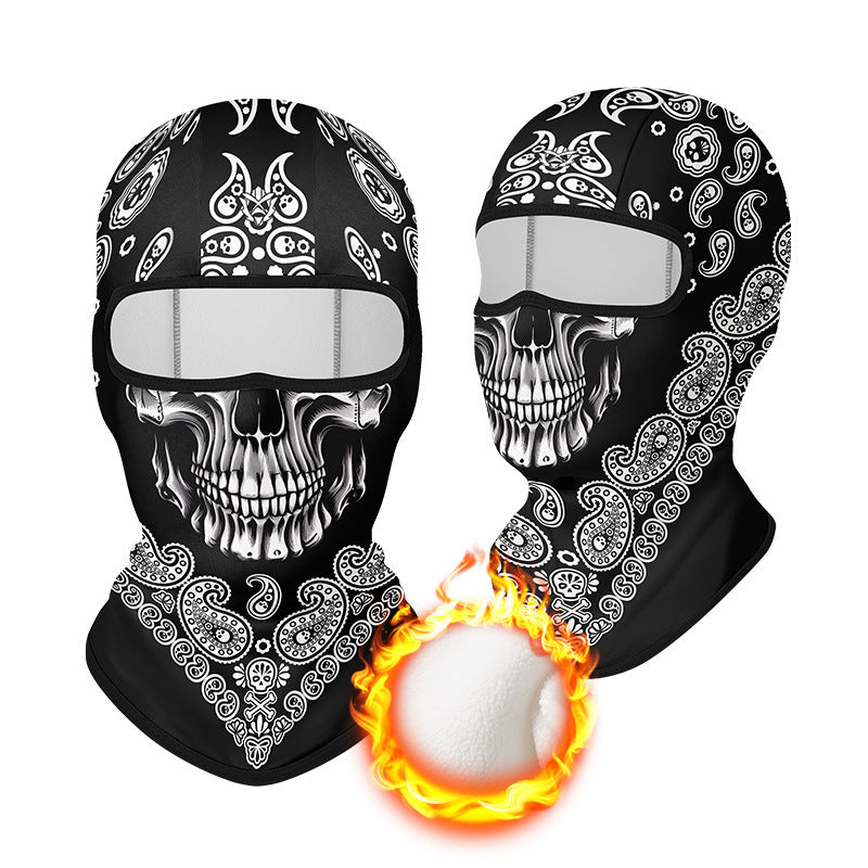 Cycling Windproof Hood Winter Warm Windproof Cold Fleece