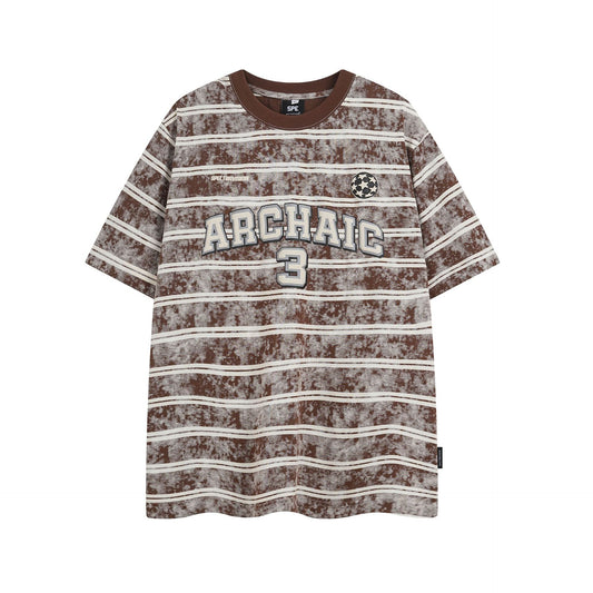 Vestimenta De Los 90 Summer Jersey Vintage Graffiti Striped Short Sleeve T-Shirt