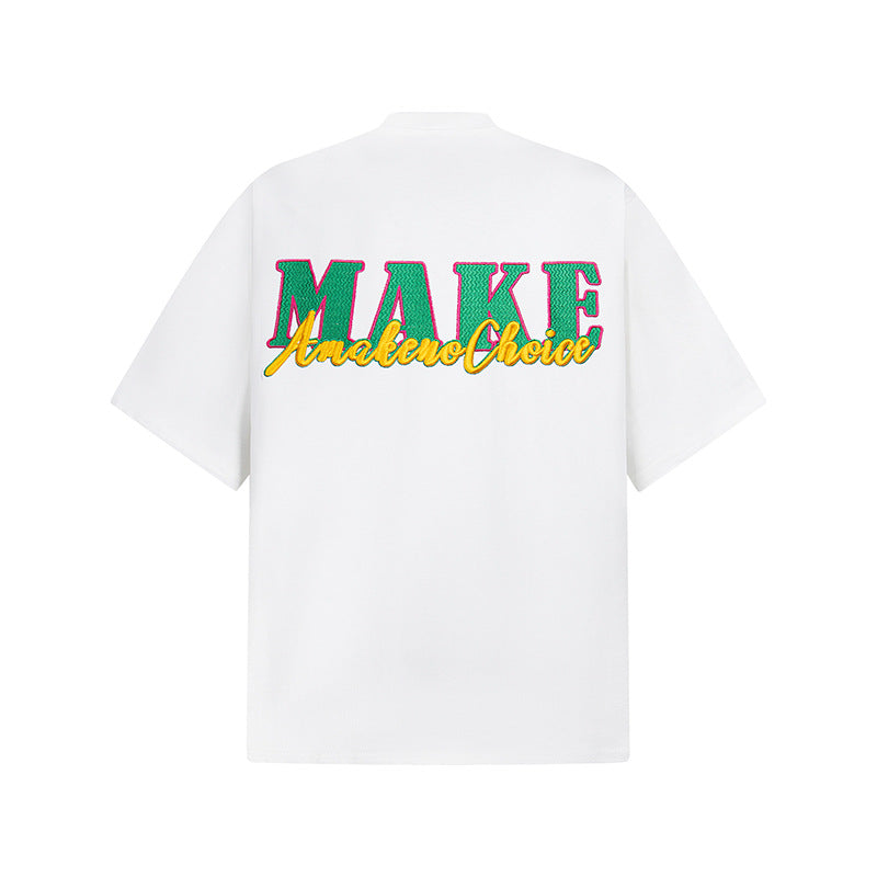 New York Hip Hop Style Alphabet Print Short Sleeve T-Shirt Autumn Summer Top