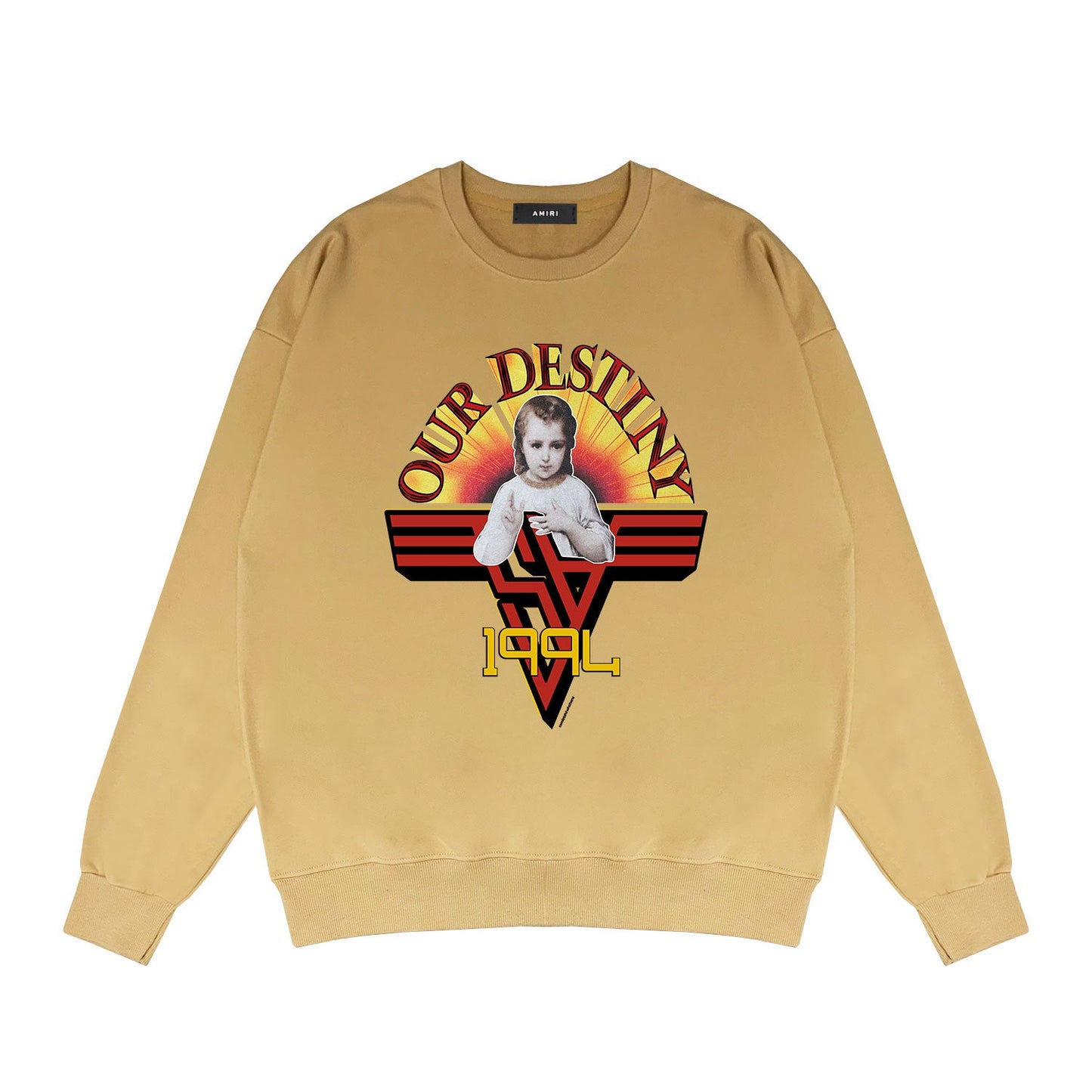 Amiri Long Sleeve Shirt Crew Sweatshirts Crew Neck Sweater