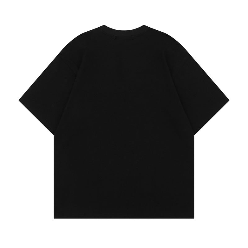 US drip outfits summer retro gradual change love apple casual loose short sleeve T-Shirts