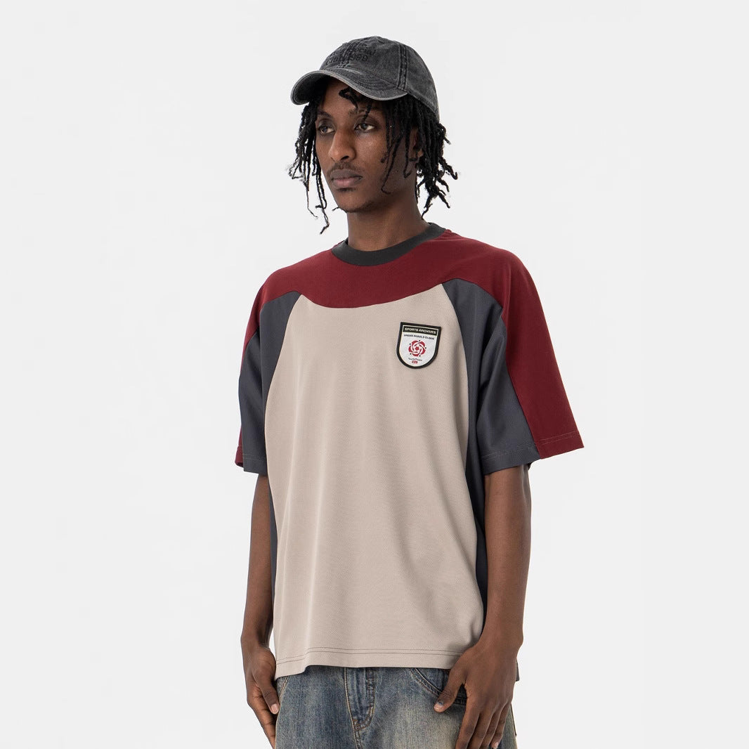 Vintage College Shirts Summer Vintage Crew Neck Short Sleeve T-Shirt