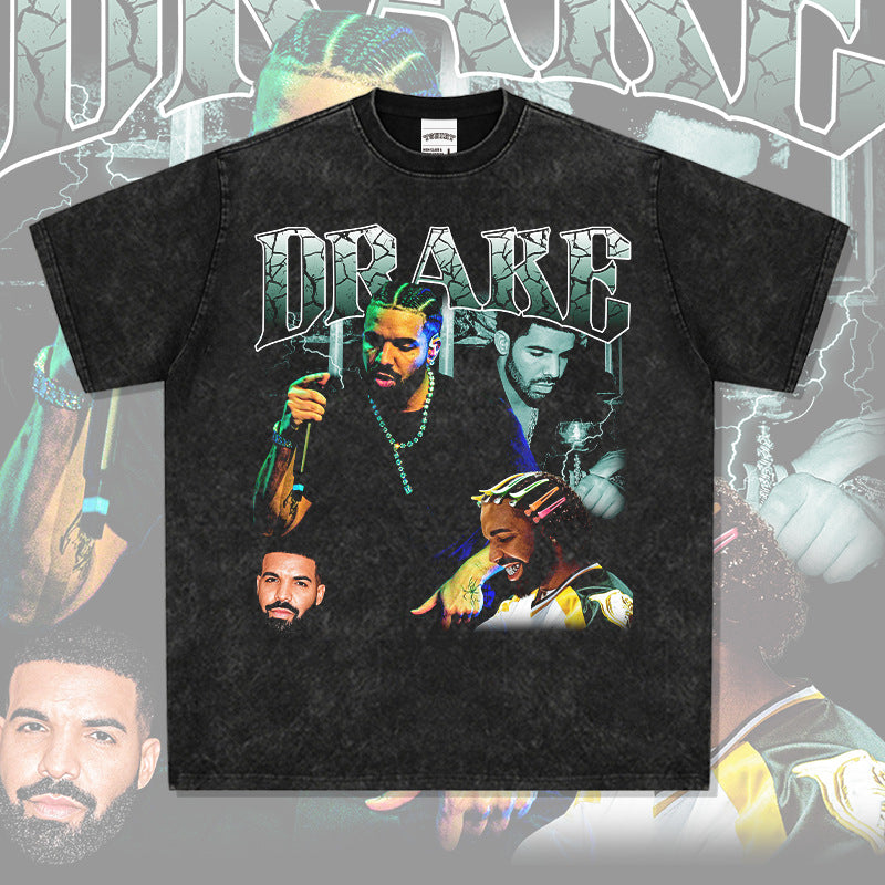 Outfit streetwear vintage drake drake print short sleeve t-shirt