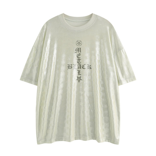 Camisetas streetwear Summer Vintage Print Casual Loose Short Sleeve T-Shirt
