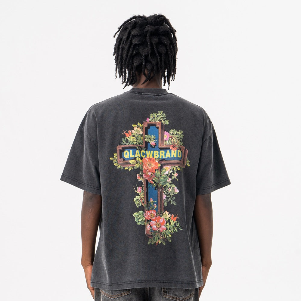 Vintage 90s Hip Hop Clothing Summer Crew Neck Short Sleeve T-Shirt