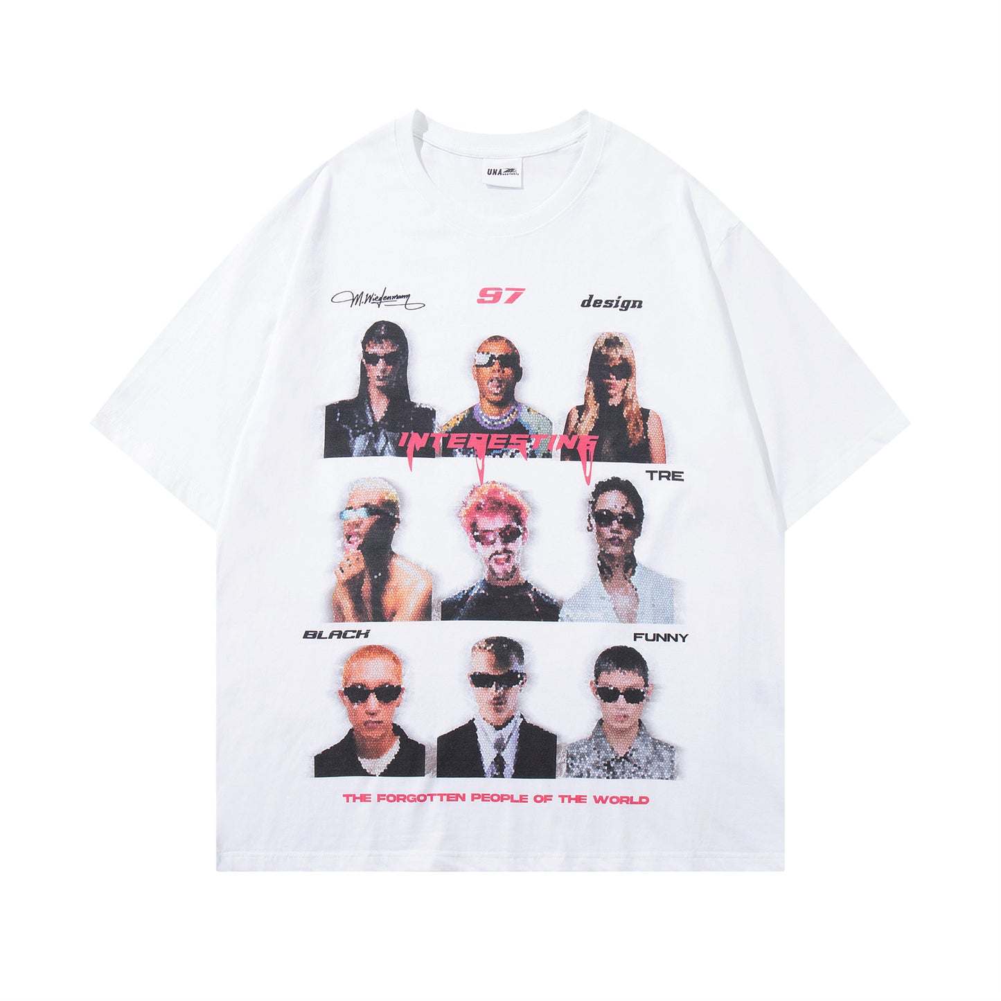 USA Vintage T-Shirt Hip Hop Vintage Character Print Male Summer Loose