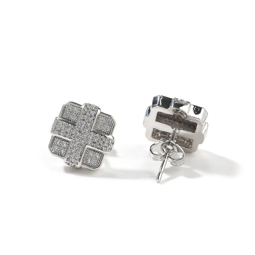 Earrings Zircon Cross Earrings Various Styles Crosses Spectrum
