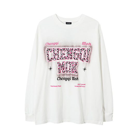 Marcas De Streetwear Vintage Long Sleeve T-Shirt Loose Casual Top