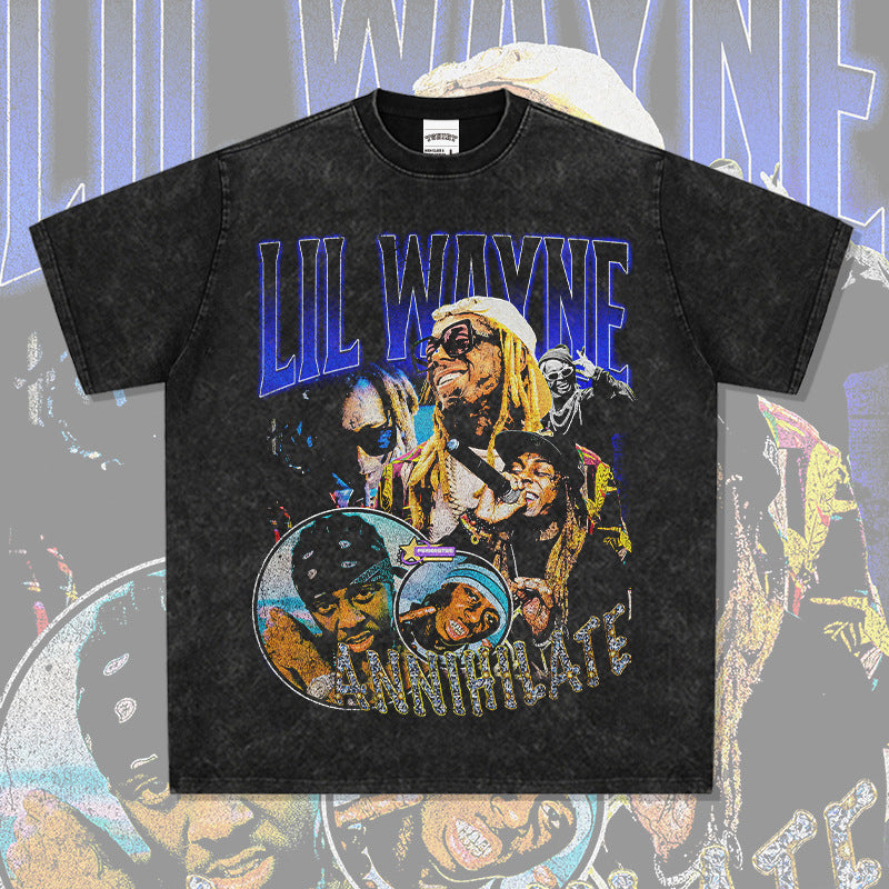 Marcas streetwear usa Lil Wayne short sleeve t-shirt high