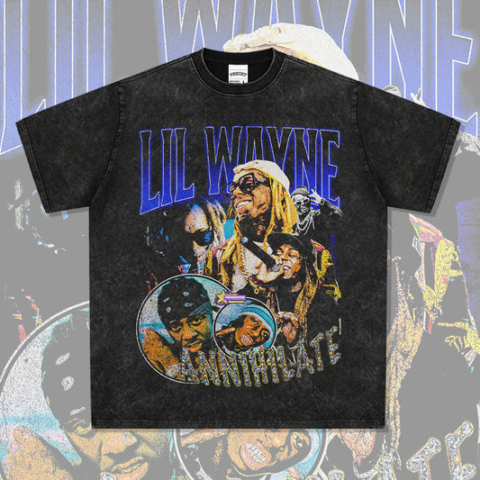 Marcas streetwear usa Lil Wayne short sleeve t-shirt high
