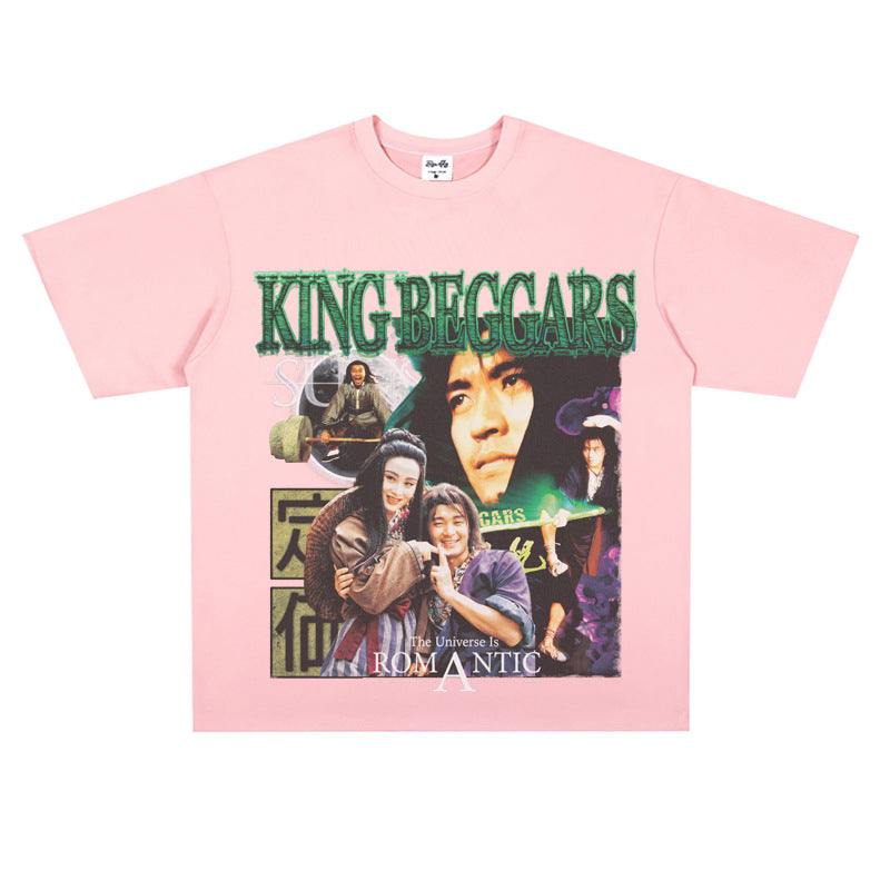 Film Star T Shirt Stephen Chow Short Sleeve American Retro Loose T-shirt